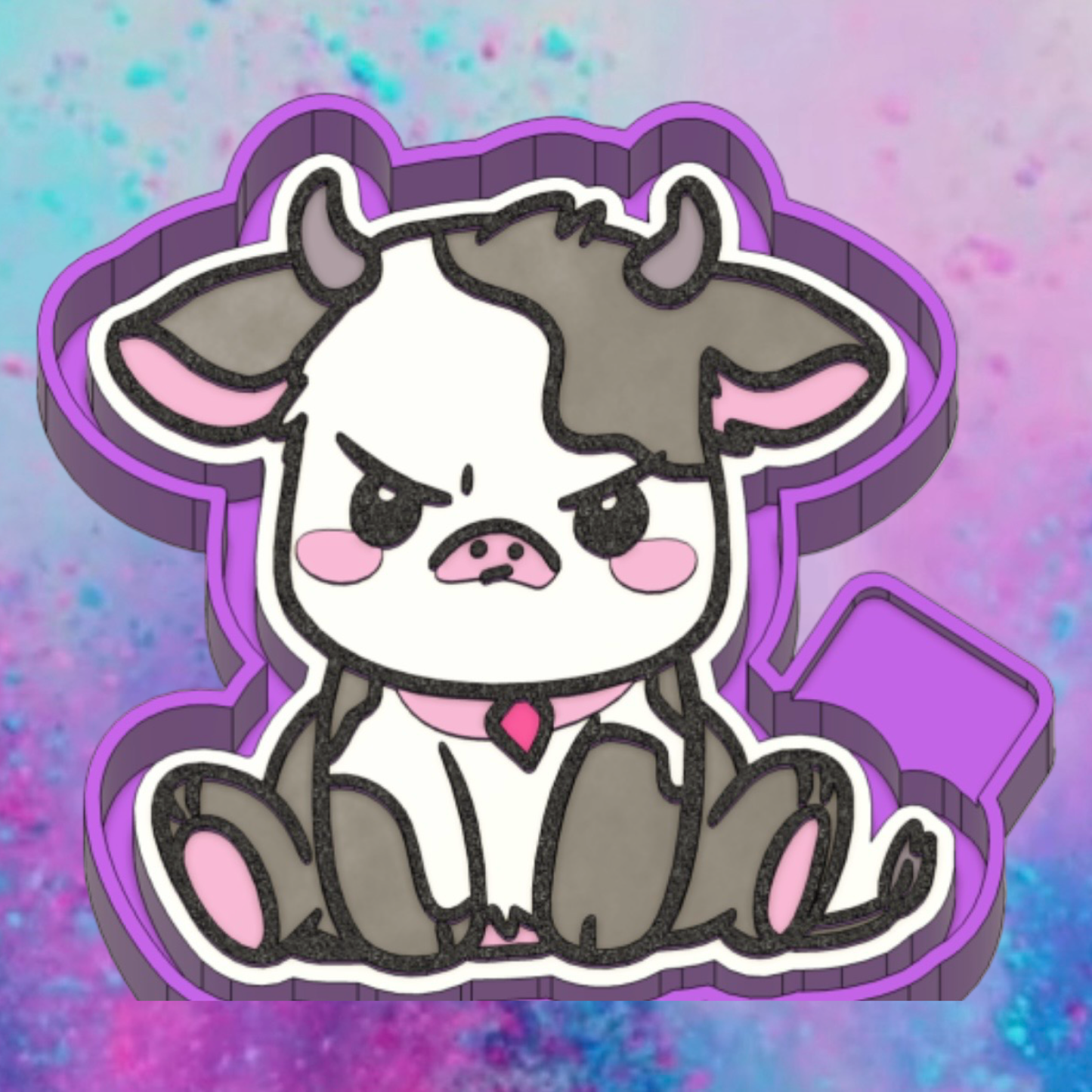 Angry cow freshie mold