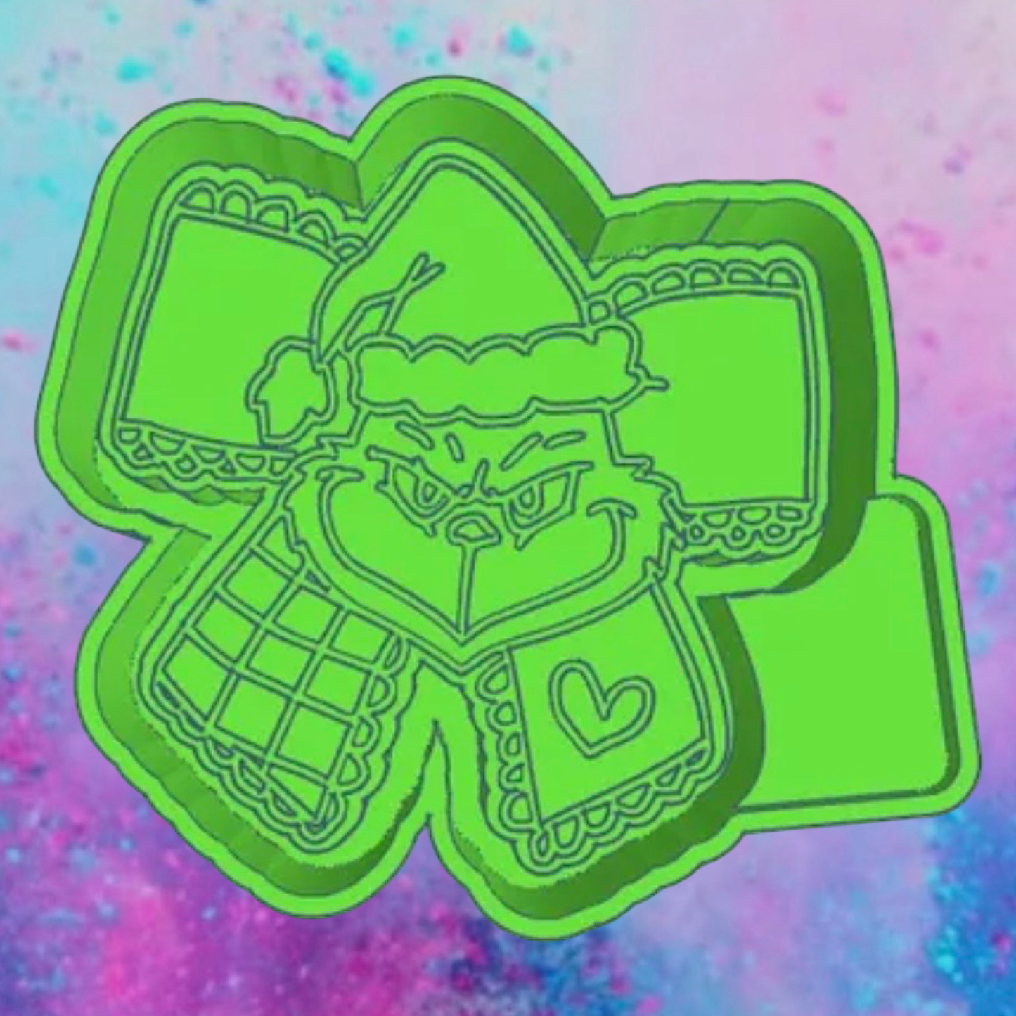 Grinch bow freshie mold