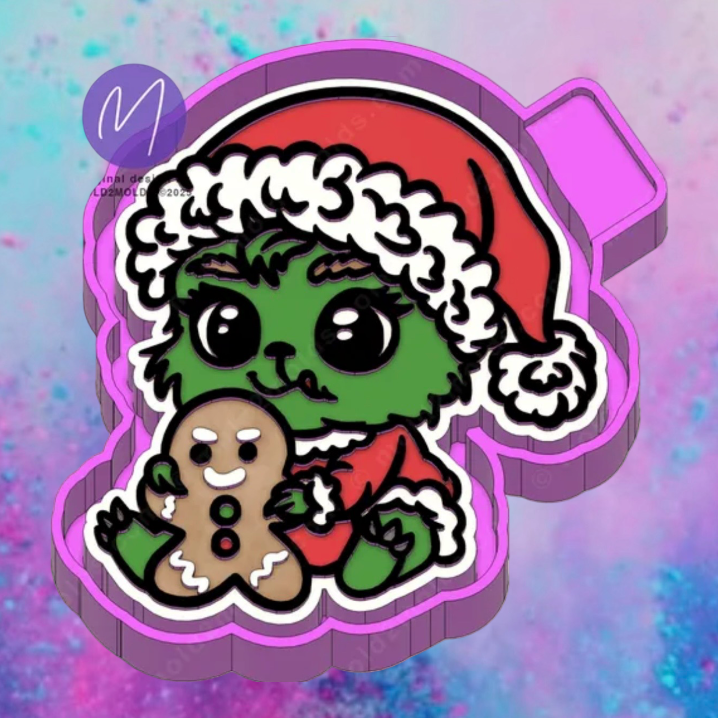 Cute baby Grinch freshie mold