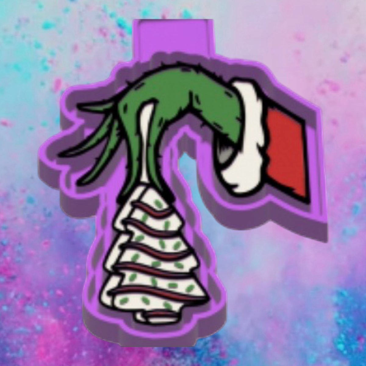 Grinch with cake freshie mold