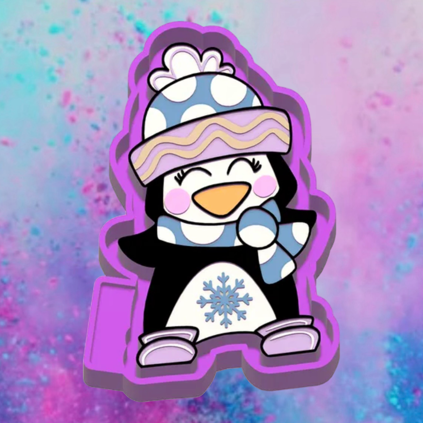 Winter penguin freshie mold