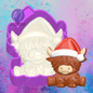 3D Christmas highland cow freshie molds.