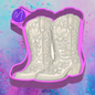 3D floral cowboy boots freshie molds.