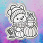 Fall bear freshie mold