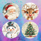Christmas round cardstock