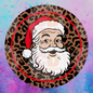 Santa round cardstock