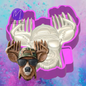3D deer buck with cap and glasses freshie molds.