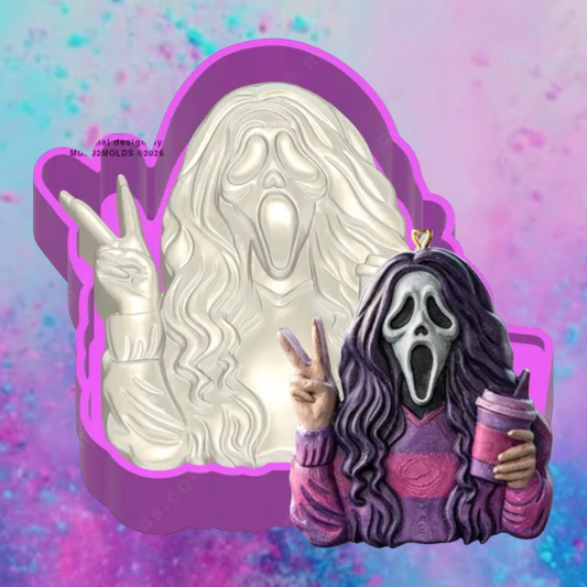 3D spooky Ghostface  girl  freshie molds.