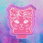 Cat with bow freshie mold