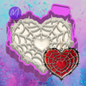 3D barbed wire spiderweb heart freshie molds.