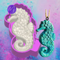 3D floral seahorse freshie molds.