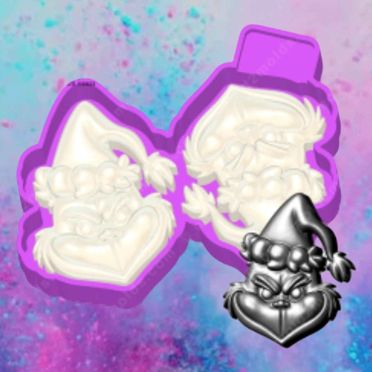3D grinch vent clip mold