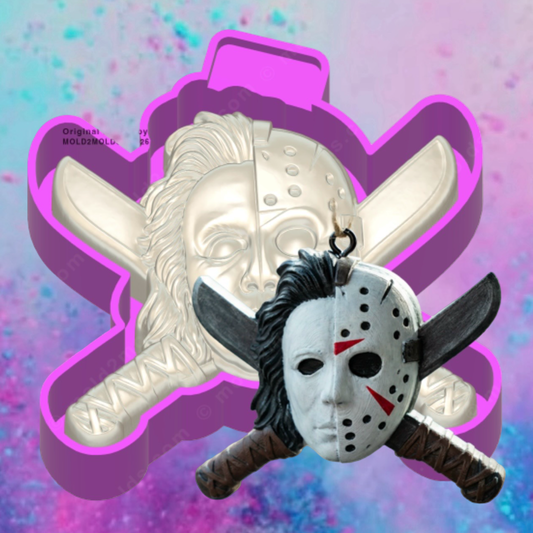3D horror split face freshie molds.