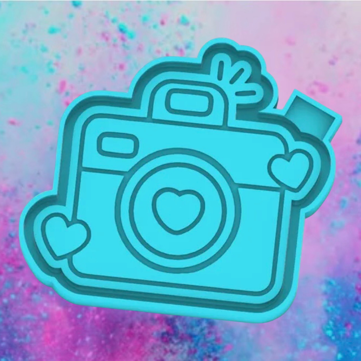 Heart camera car freshie mold.