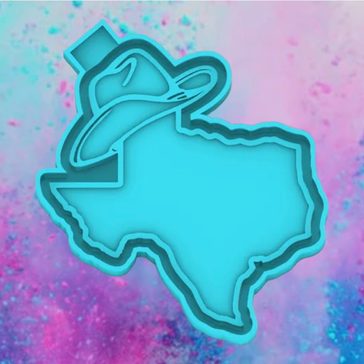 State of Texas with hat car freshie mold.