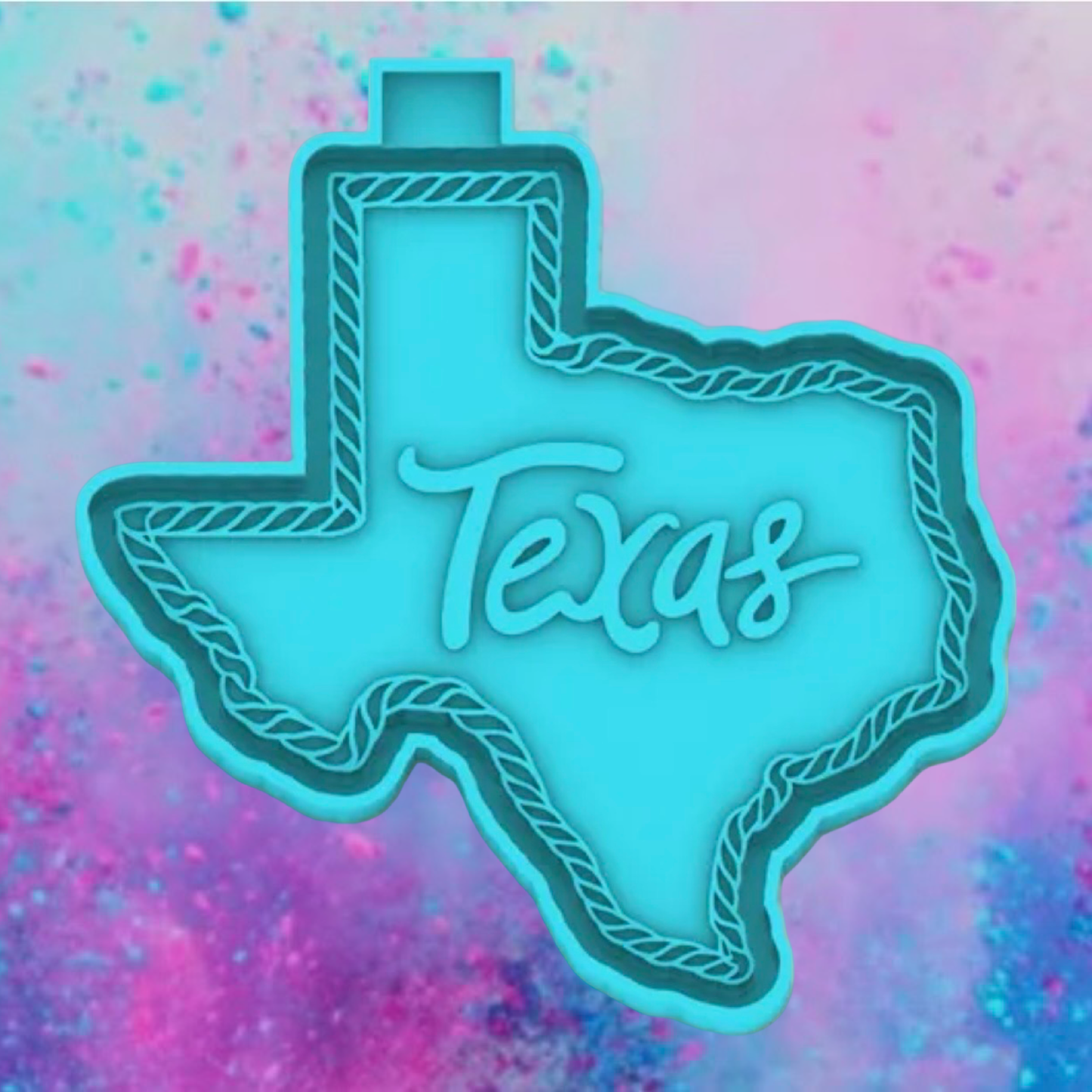 Texas State outlined in rope car freshie mold.