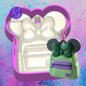 3D backpack with bow freshie molds.