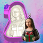 3D Christmas Mona Lisa freshie molds.
