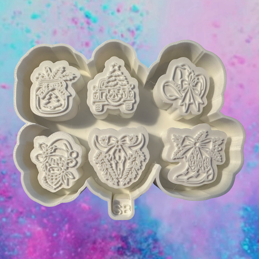 country Christmas freshie charms mold