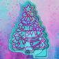 Christmas tree with bow freshie mold