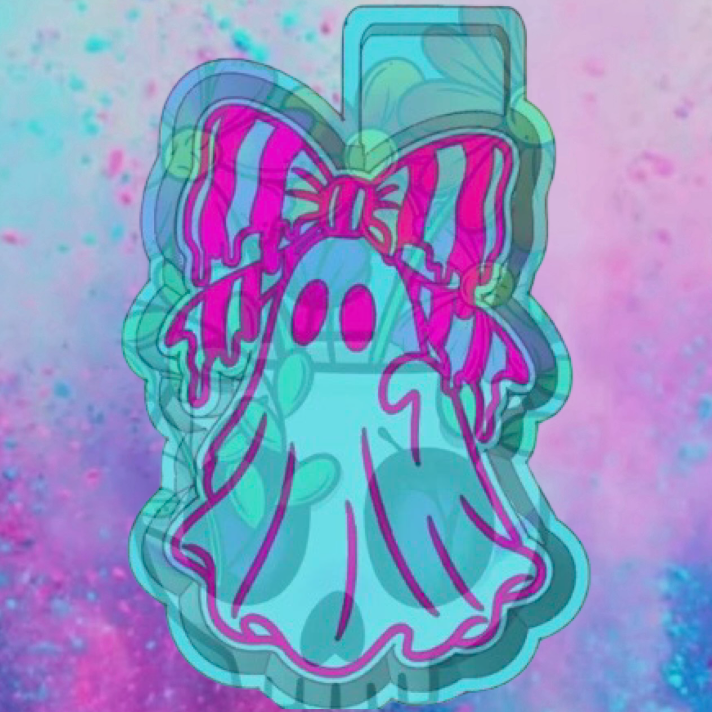 Stripped bow ghost freshie mold