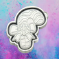 Candy cane with bow and snowflake freshie mold