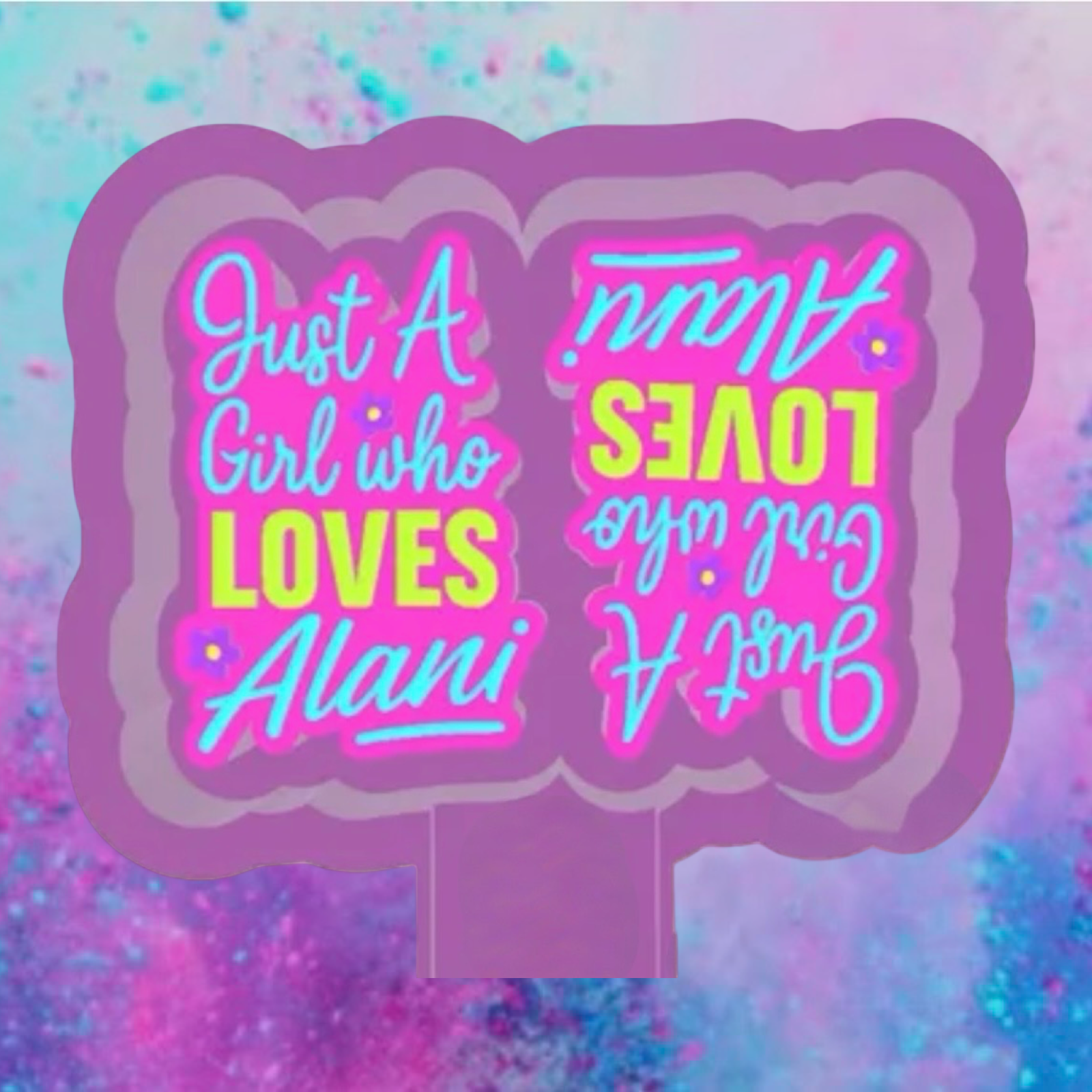 Just a Girl Who Loves Alani car freshie mold.