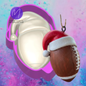 3D  Santa hat football freshie molds.