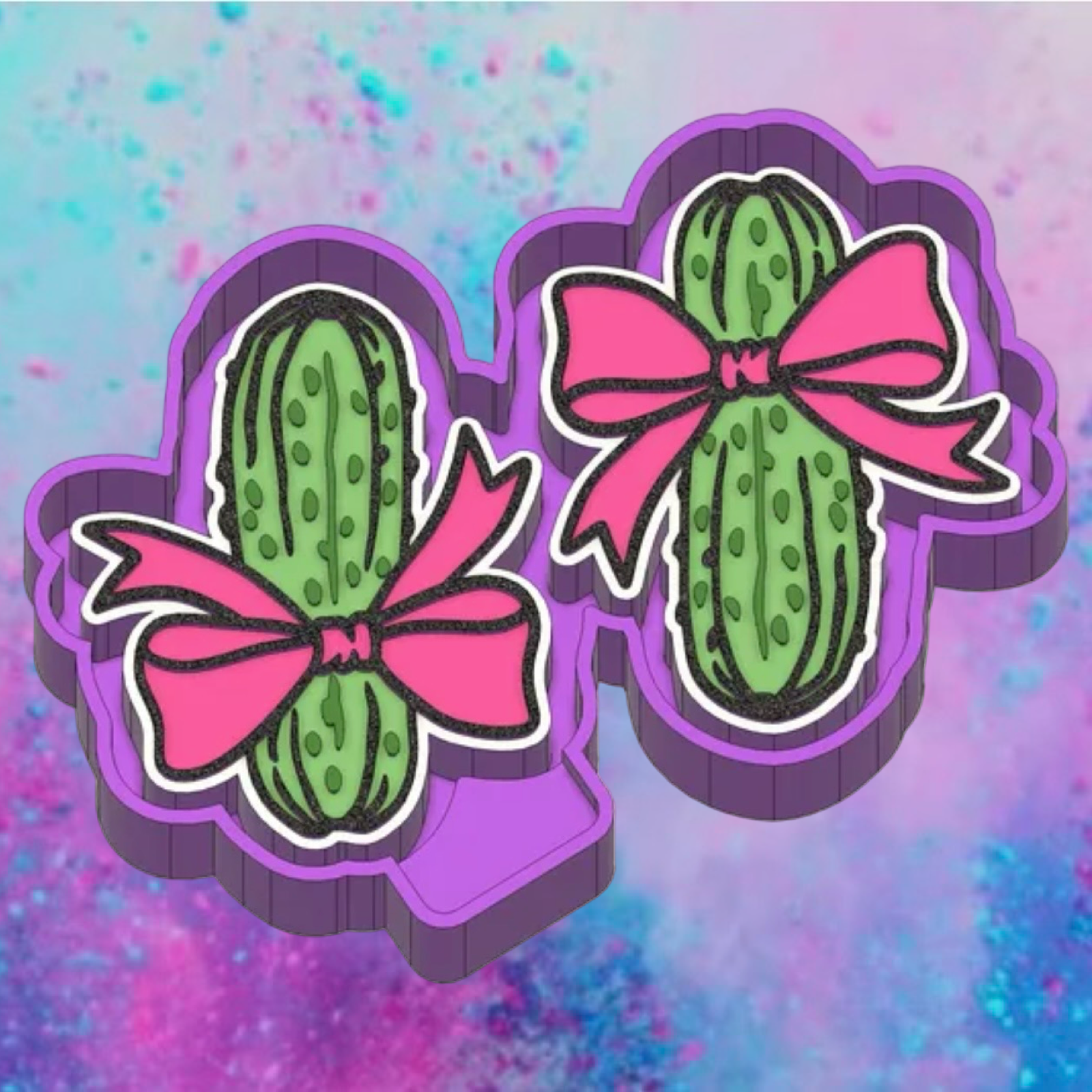 Pickle with bow vent clips molds