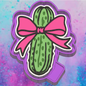 Pickle with bow car freshie mold.