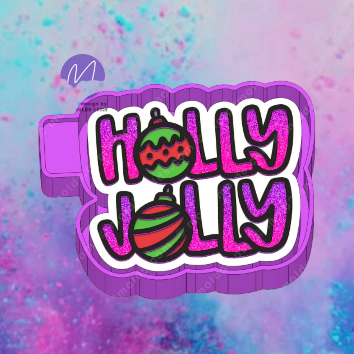 Holly Jolly freshie mold