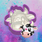 3D cow with heart car freshie mold.