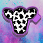 Cow head with cow print car freshie mold.