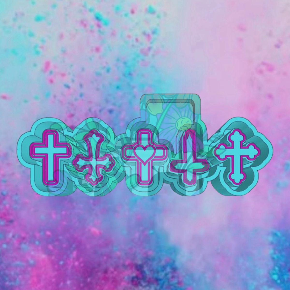 Crosses freshie charms mold