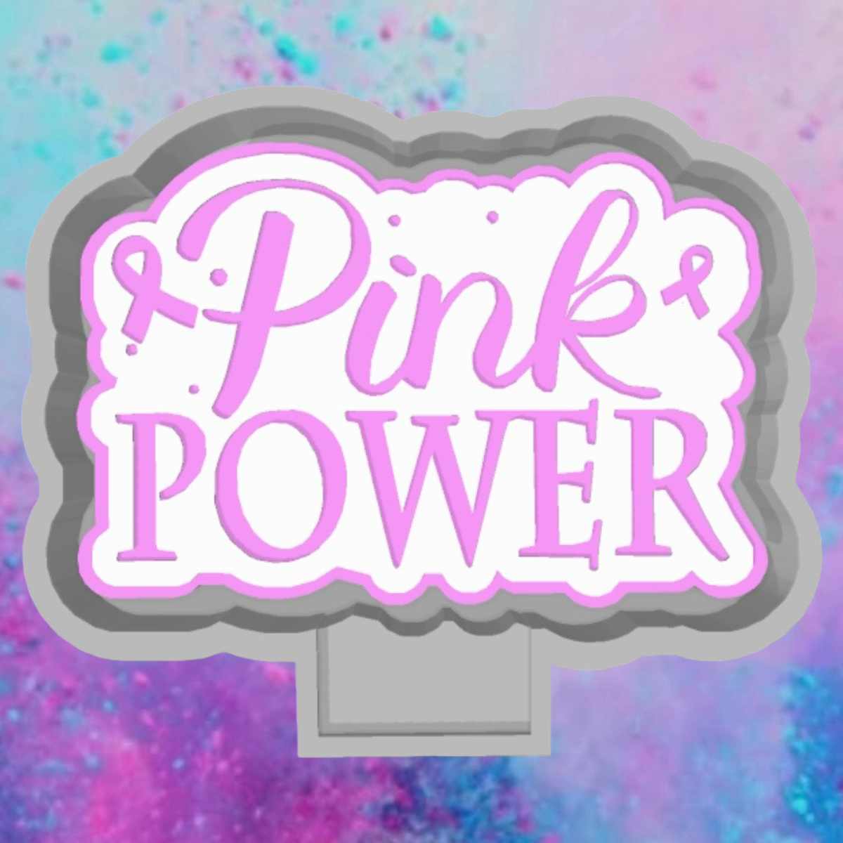 Breast cancer pink power freshie mold