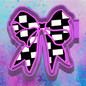 Checkered bow car freshie mold.
