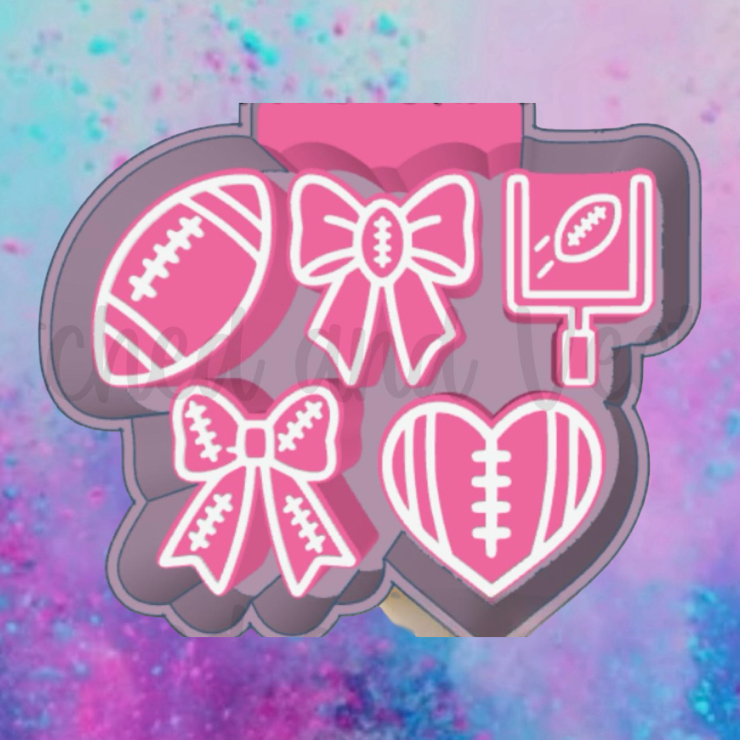 Football bow car freshie charms mold
