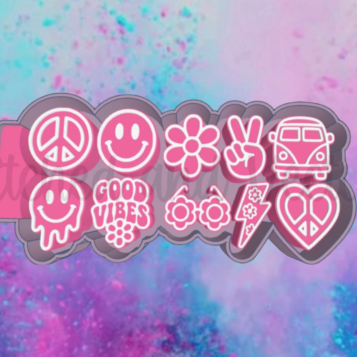 Hippie car freshie charms mold
