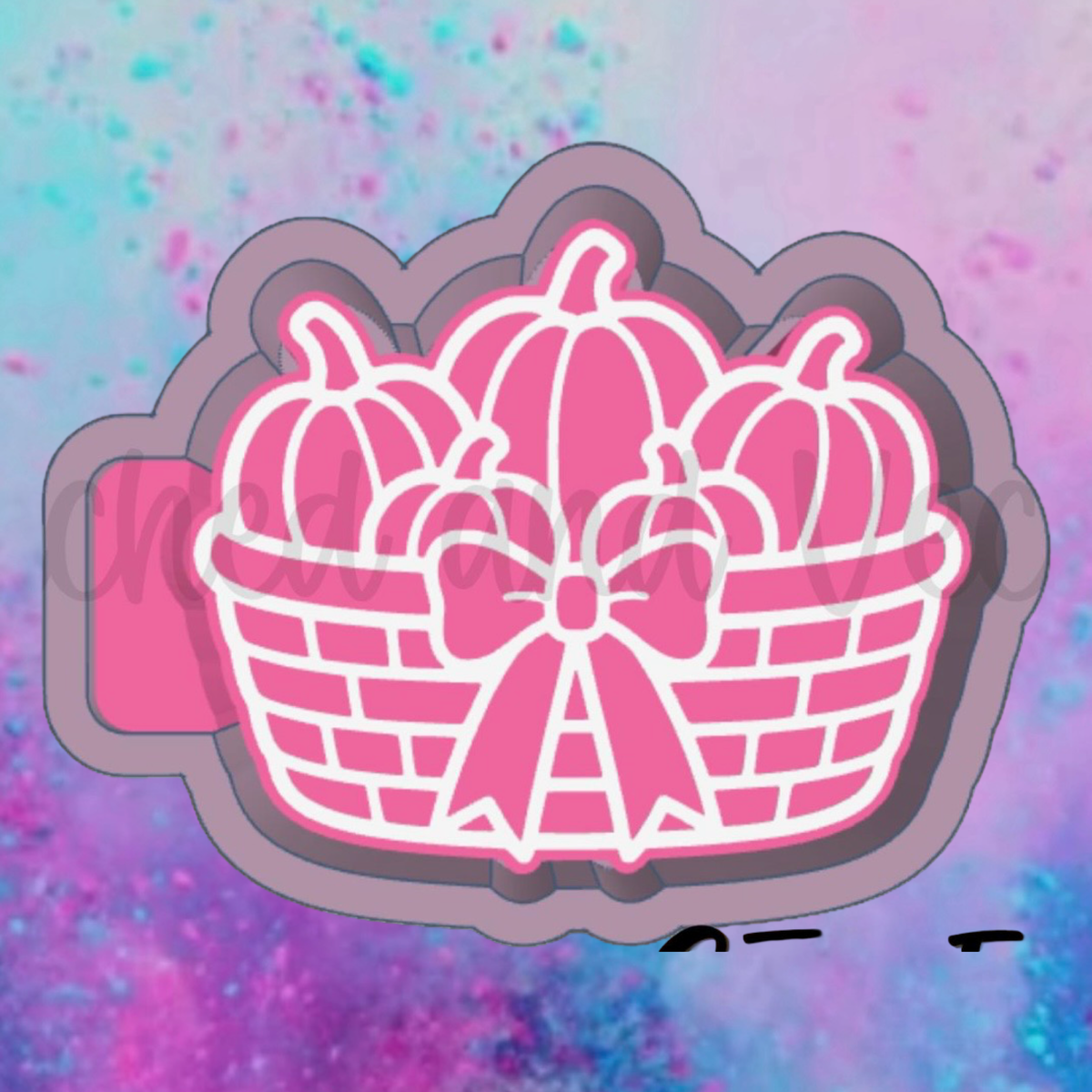 Basket of pumpkins  freshie mold