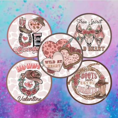 Cowboy love cardstock