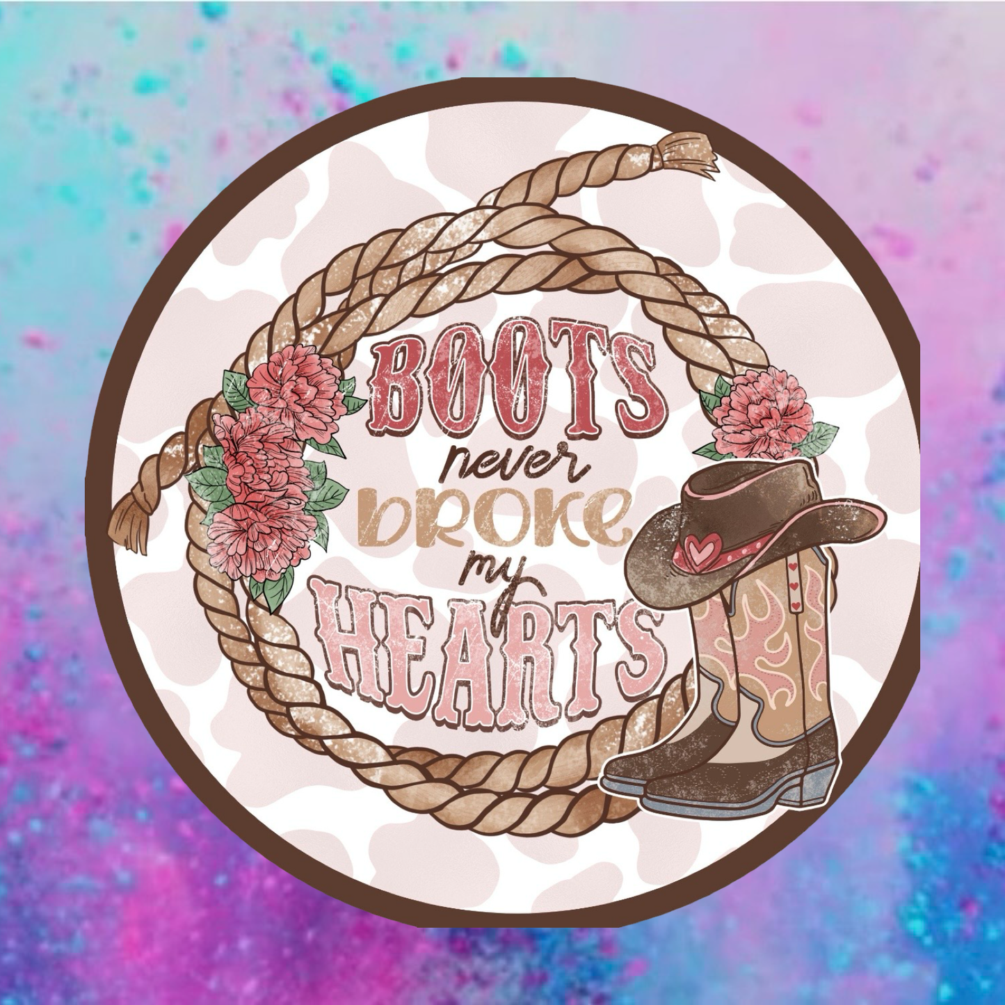 Cowboy love cardstock