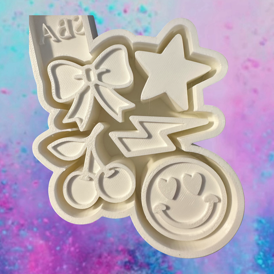 Smiley face cherries freshie charms mold