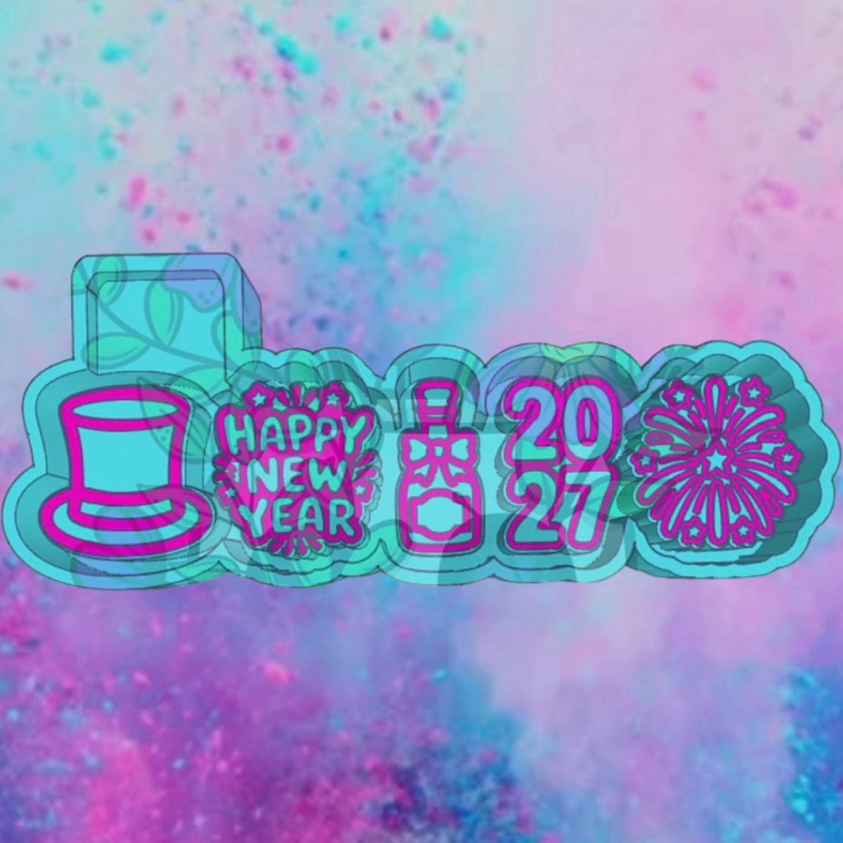 New Year’s freshie charms mold