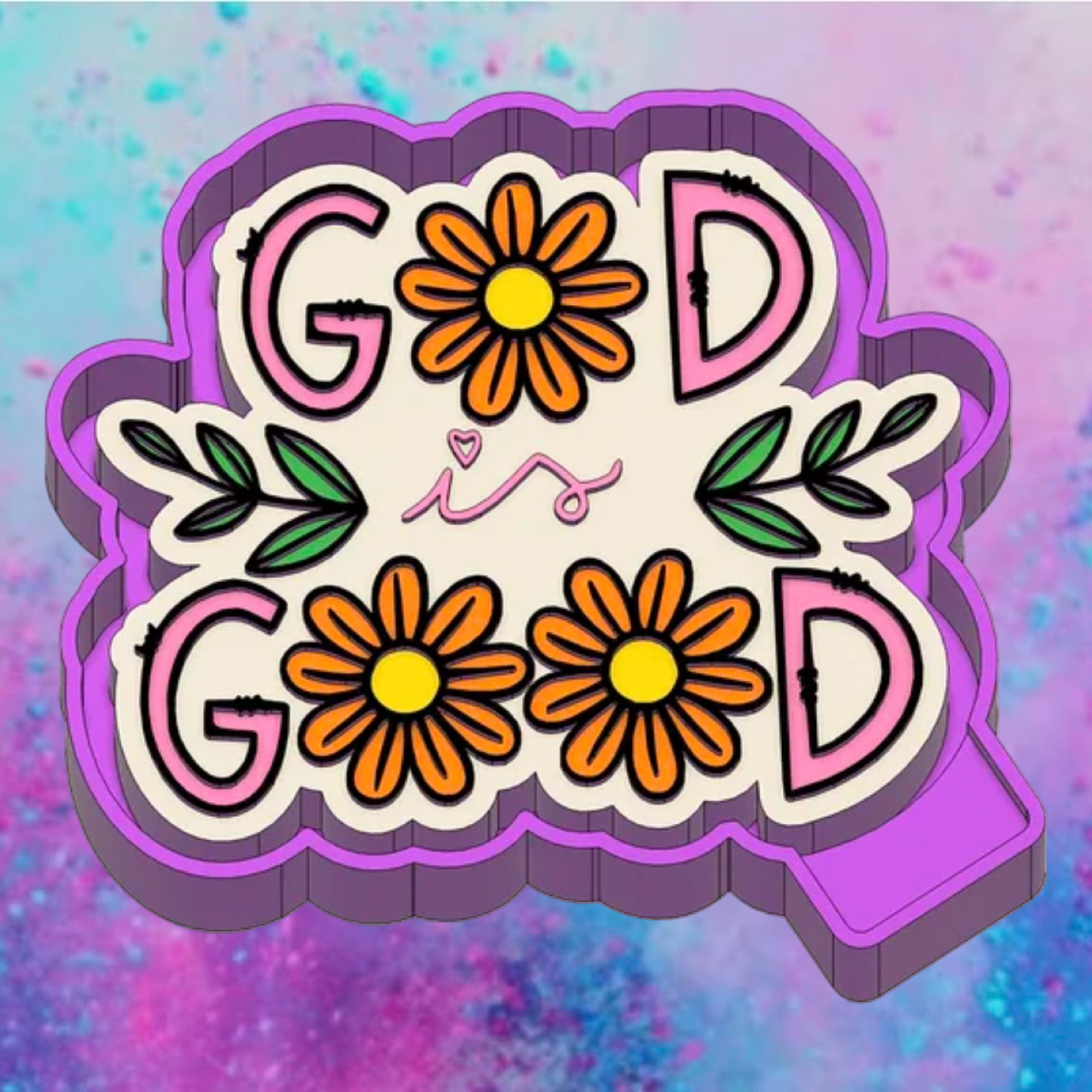 God is good car freshie mold.