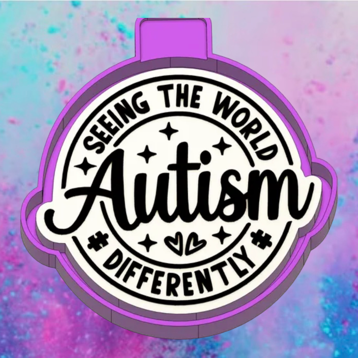 Autism car freshie mold v