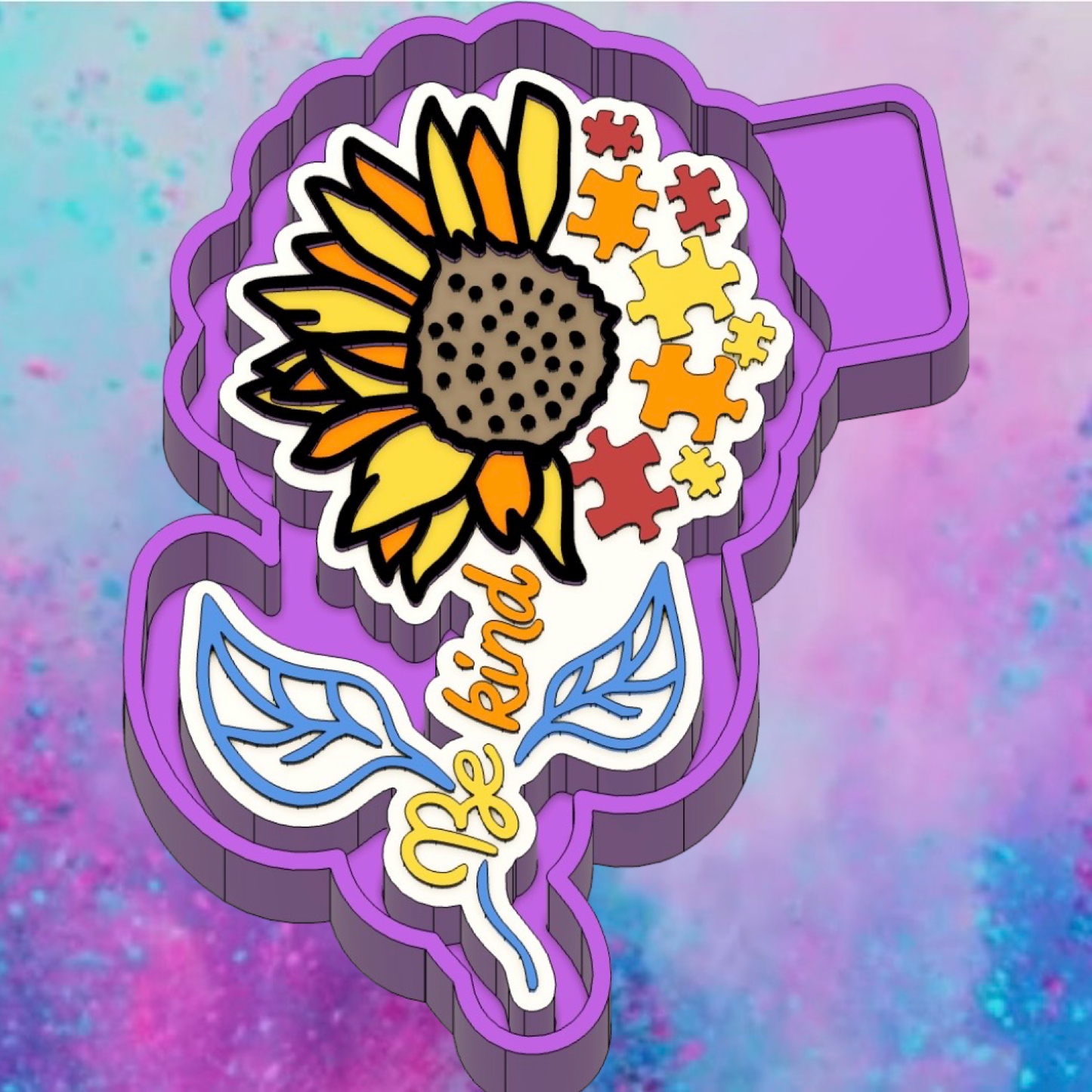 “Be kind”. Car freshie mold.