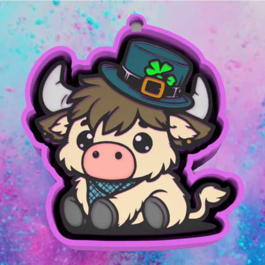 Lucky highland cow car freshie mold.