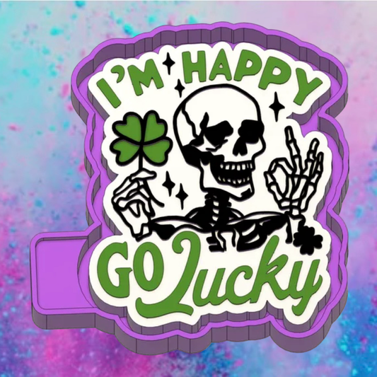 “I’m happy go lucky” car freshie mold.