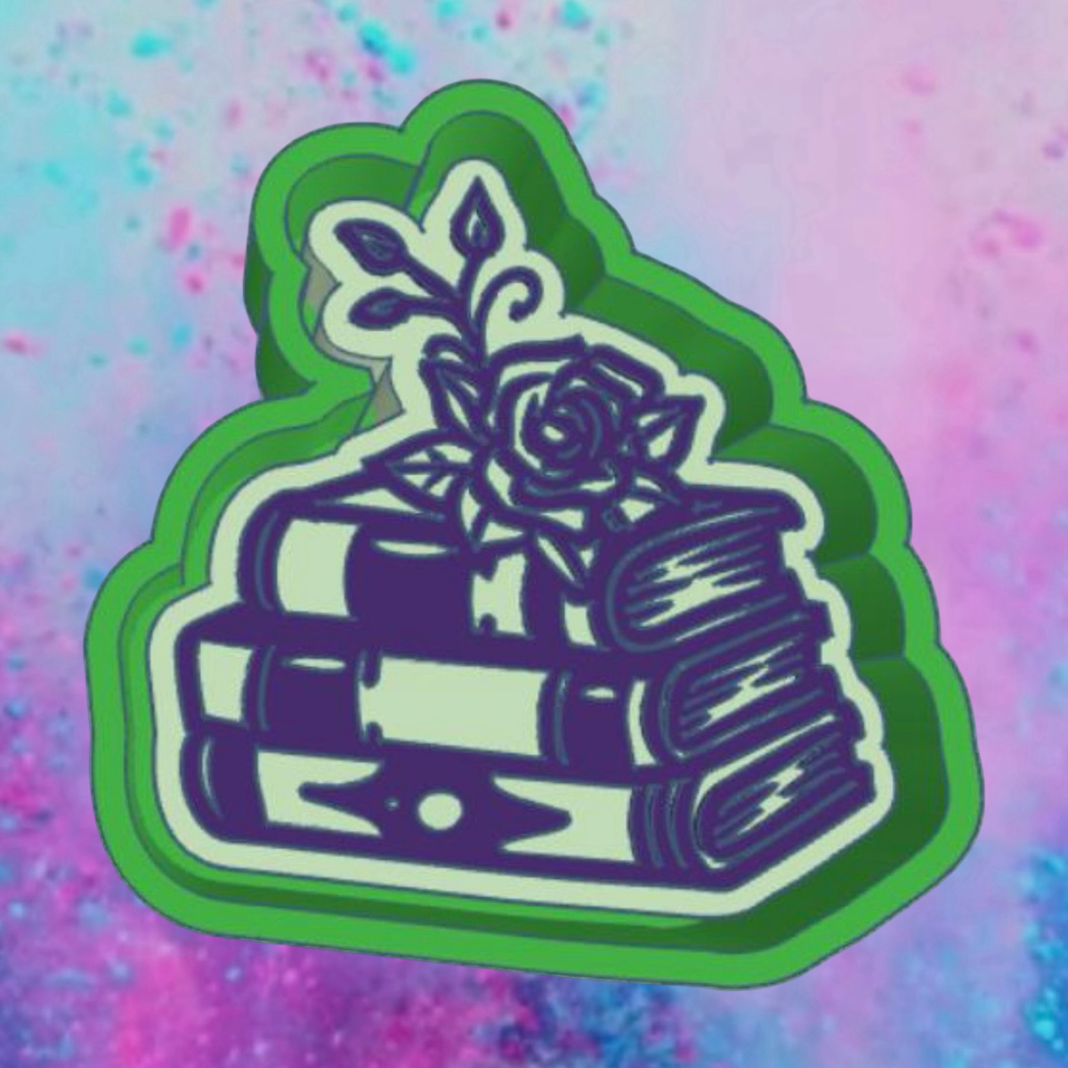 Books rose freshie mold