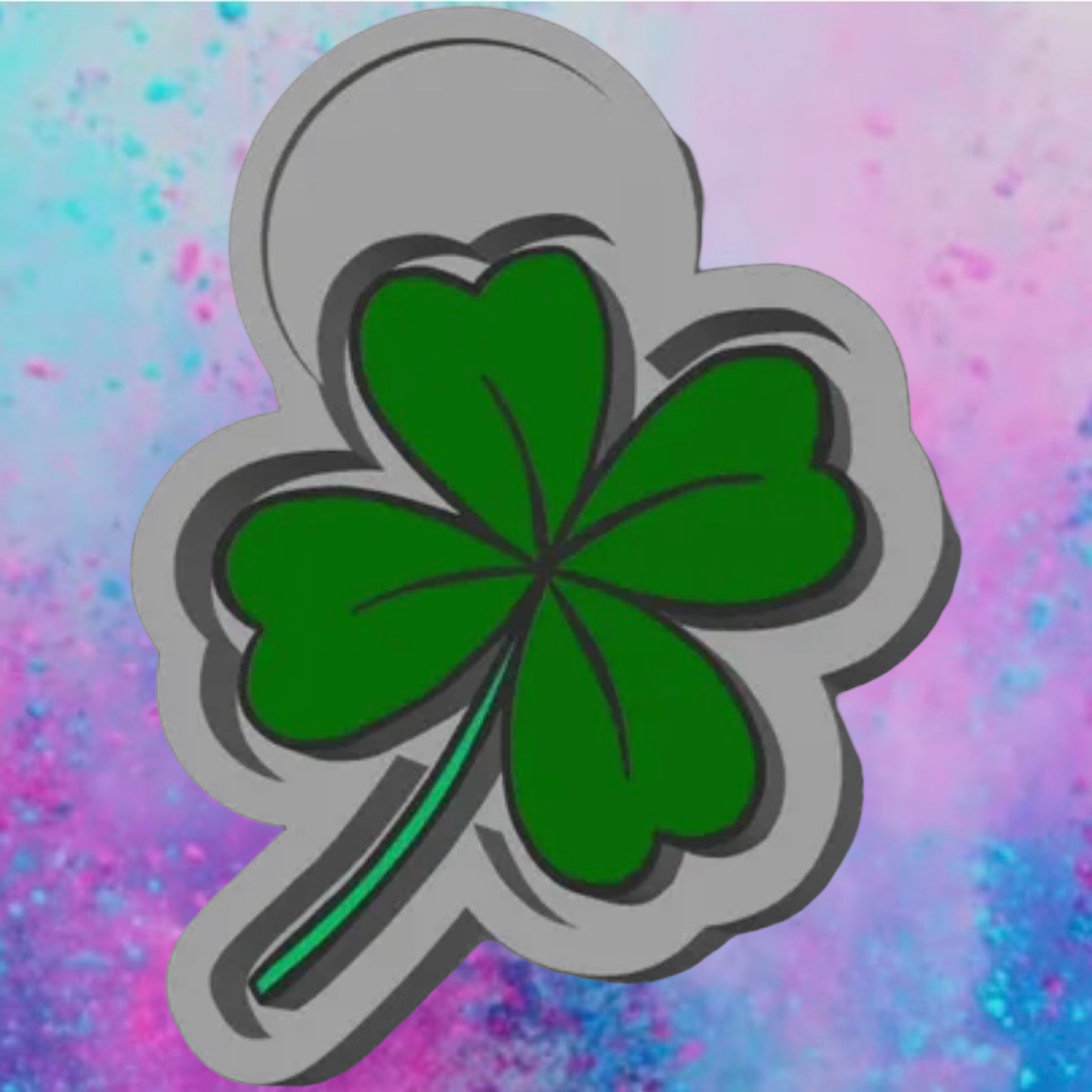 Four leaf clover car freshie mold b